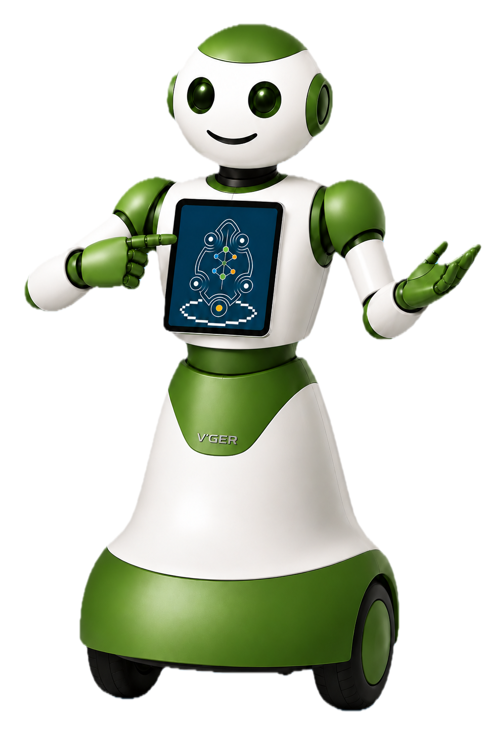 Le robot V'GER de Bulma présentant son écran